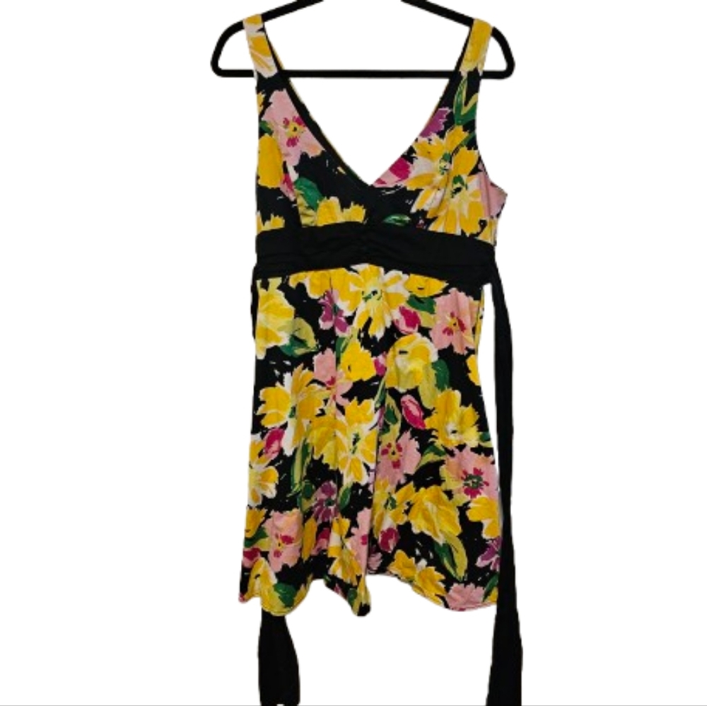 B. Smart Floral Dress With Ties